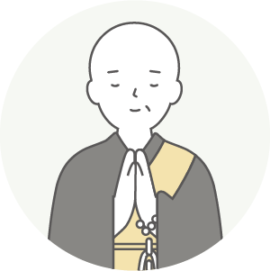 合掌する住職のアイコン