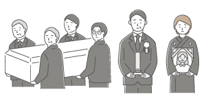 火葬場へ出棺